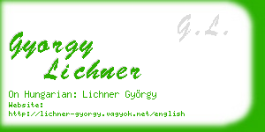 gyorgy lichner business card